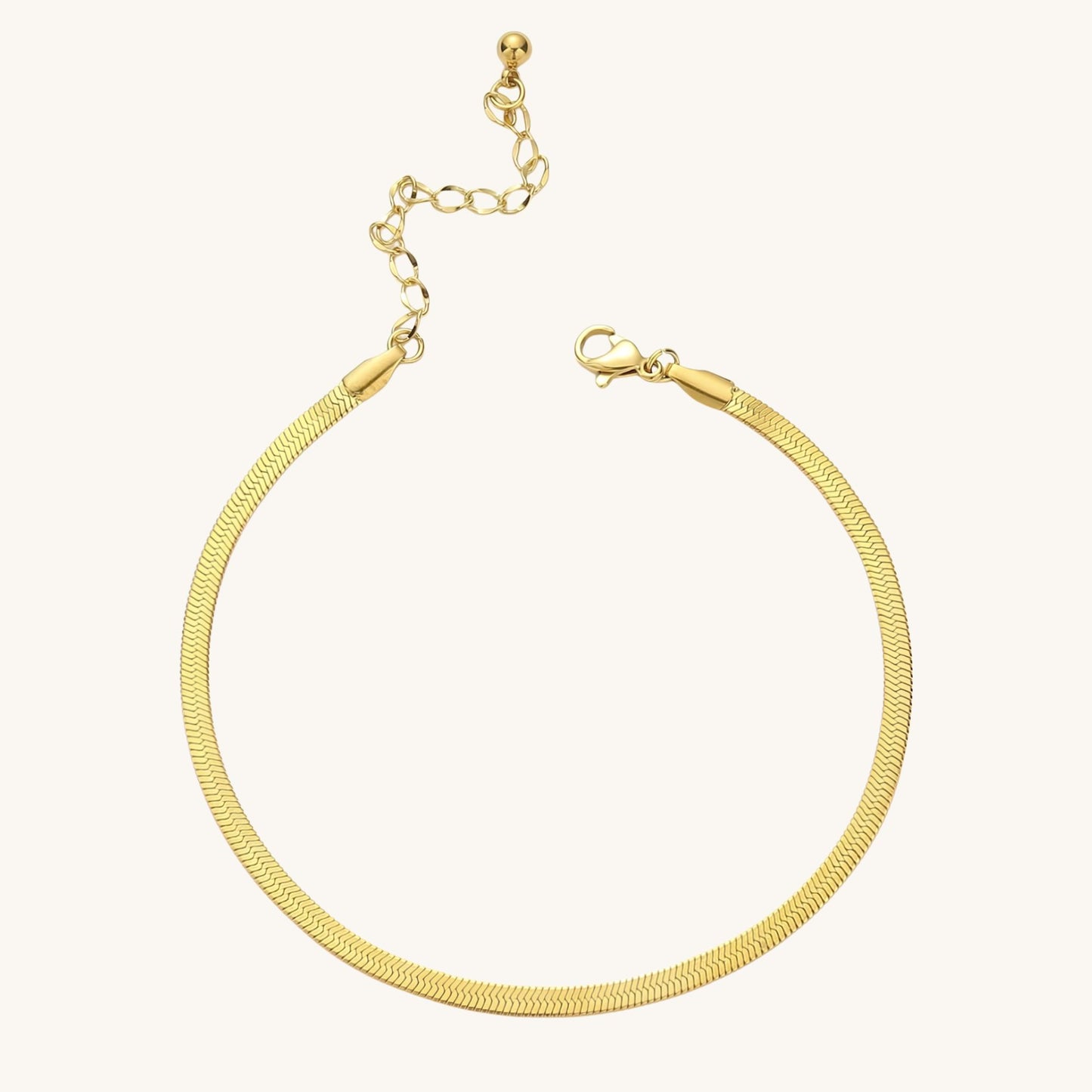Sleek Gold Snake Chain Anklet