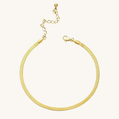 Sleek Gold Snake Chain Anklet