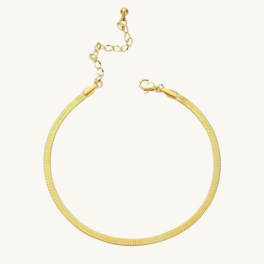 Sleek Gold Snake Chain Anklet
