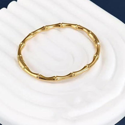 Elegant CZ Open Cuff Bracelet for Women | Gold Tone Adjustable Kada