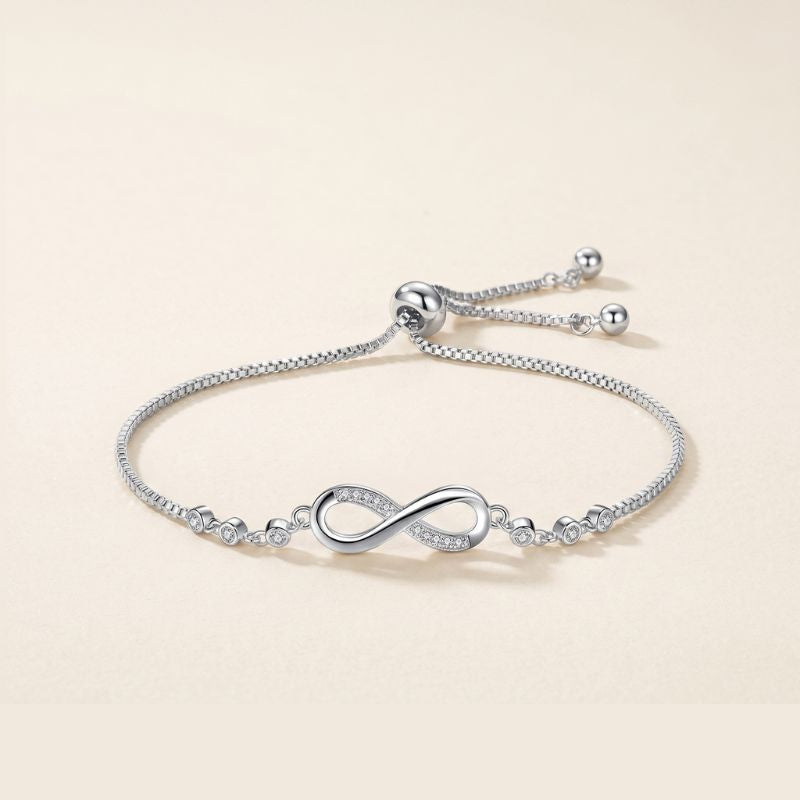 CZ Infinity Adjustable Bracelet