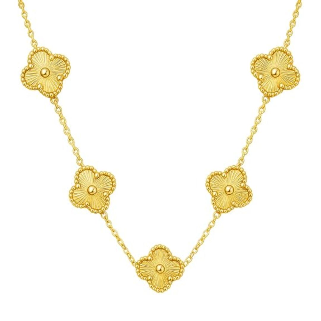 Clover Necklace for Women | Four Leaf Clover Gold Plated Necklace