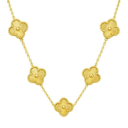 Clover Necklace for Women | Four Leaf Clover Gold Plated Necklace