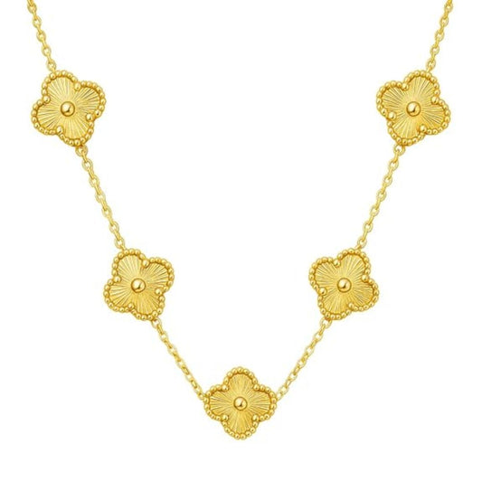 Clover Necklace for Women | Four Leaf Clover Gold Plated Necklace
