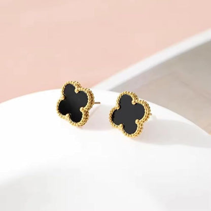 Clover Floral Stud Earrings for Women | Anti-Tarnish Stainless Steel Korean-Style Earrings