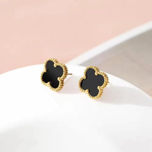 Clover Floral Stud Earrings for Women | Anti-Tarnish Stainless Steel Korean-Style Earrings