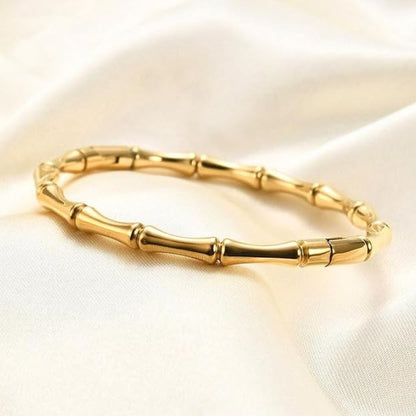 Elegant CZ Open Cuff Bracelet for Women | Gold Tone Adjustable Kada