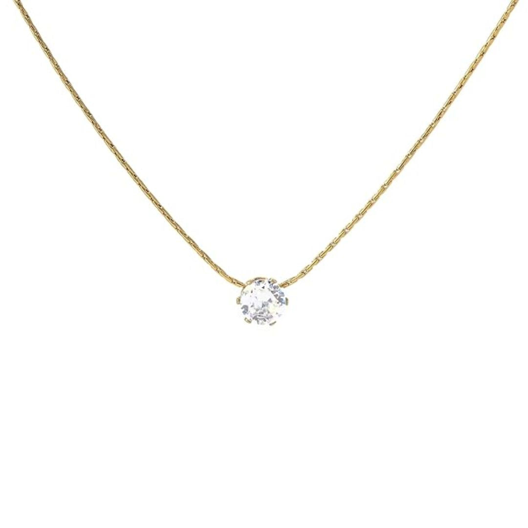 Dewdrop Anti Tarnish Pendant Necklace for Women | Minimal Gold Tone Locket Necklace