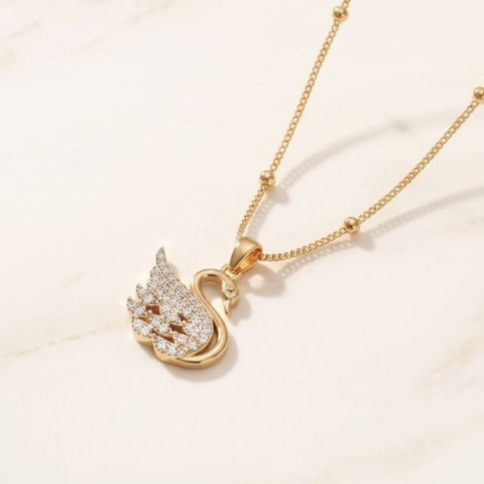 Swan Pendant Necklace for Women | Anti Tarnish Stainless Steel Chain