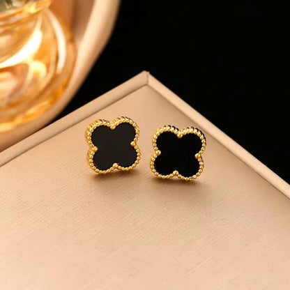 Clover Floral Stud Earrings for Women | Anti-Tarnish Stainless Steel Korean-Style Earrings