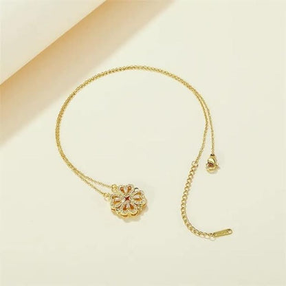 2-in-1 Dual Styling Magnetic Clover Pendant Necklace