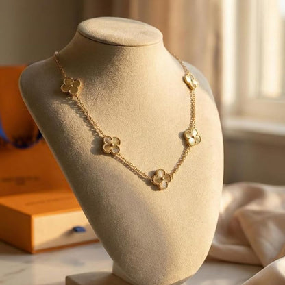 Clover Necklace for Women | Four Leaf Clover Gold Plated Necklace