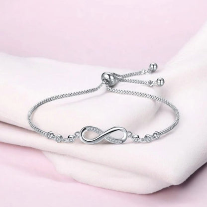 CZ Infinity Adjustable Bracelet