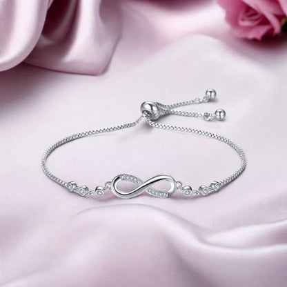 CZ Infinity Adjustable Bracelet