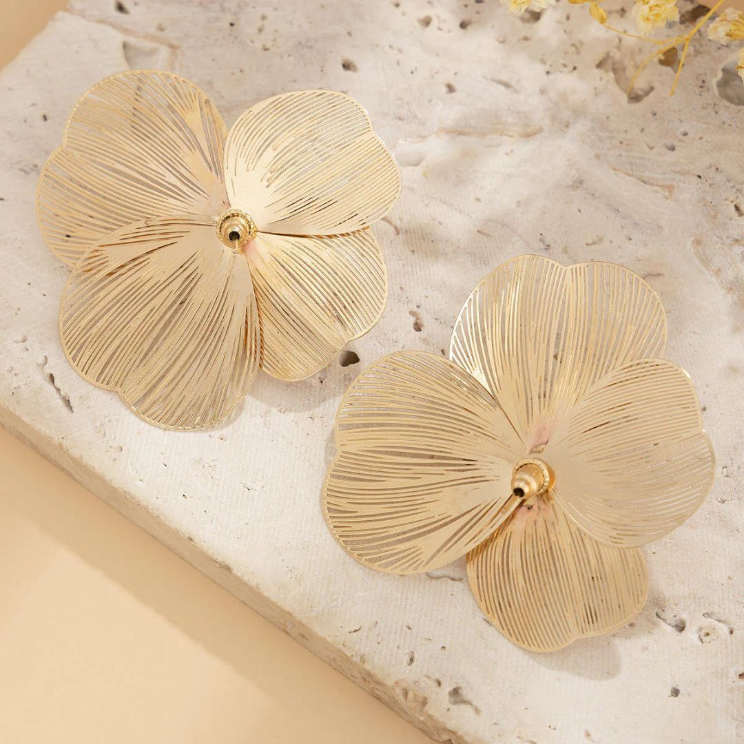 Petal Pearl Statement Earrings