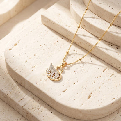 Swan Pendant Necklace for Women | Anti Tarnish Stainless Steel Chain