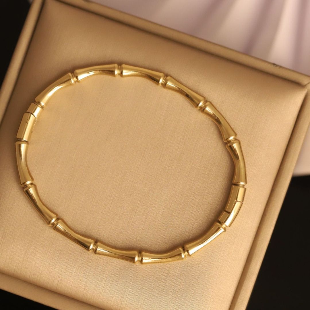 Elegant CZ Open Cuff Bracelet for Women | Gold Tone Adjustable Kada
