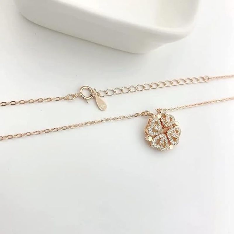 2-in-1 Dual Styling Magnetic Clover Pendant Necklace