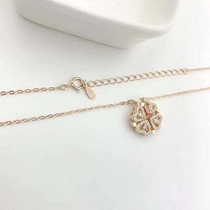 2-in-1 Dual Styling Magnetic Clover Pendant Necklace