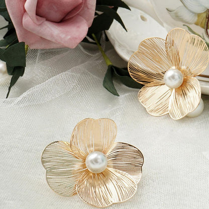 Petal Pearl Statement Earrings