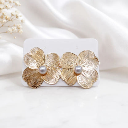 Petal Pearl Statement Earrings