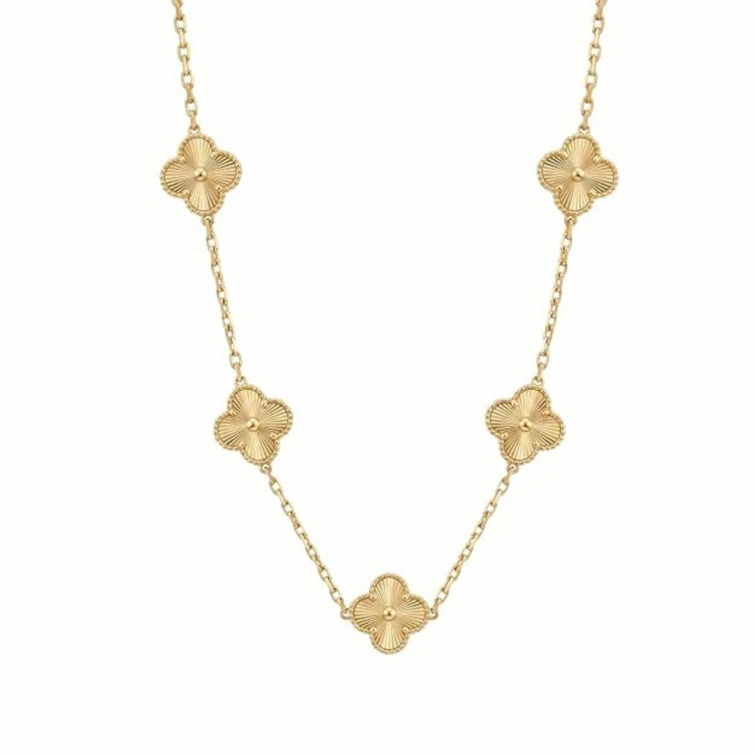 Clover Necklace for Women | Four Leaf Clover Gold Plated Necklace