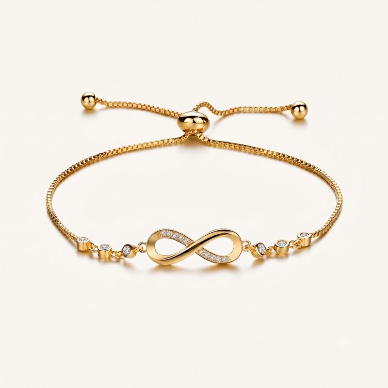 Infinity Cubic Zirconia Bracelet for Women by Prionori