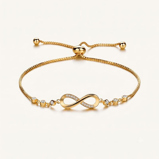 Infinity Cubic Zirconia Bracelet for Women by Prionori